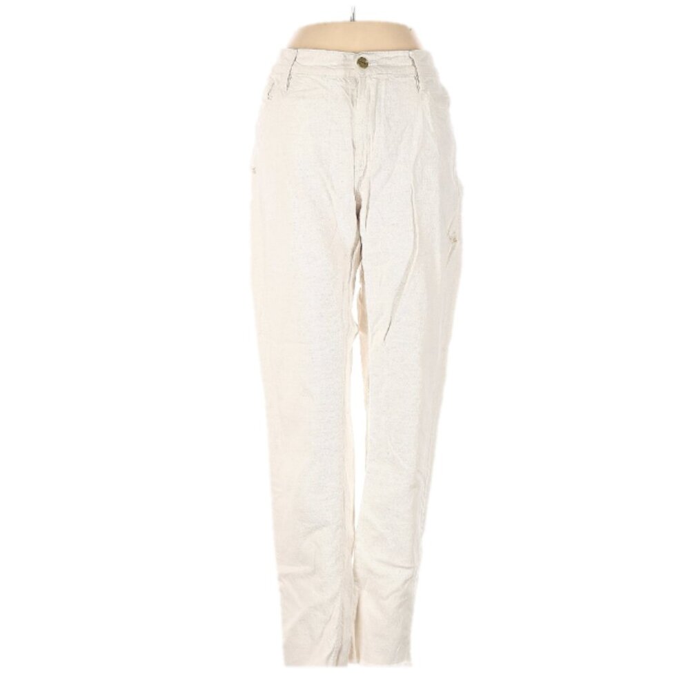 White Frame Denim/Linen Blend Pants